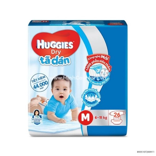 Tã Dán Huggies M26 Miếng Cho Trẻ Từ 6-11kg